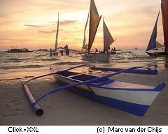 Boats at the beach in Philippines